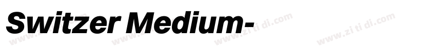 Switzer Medium字体转换